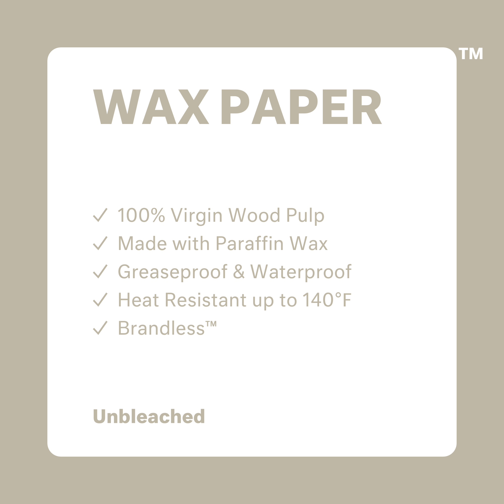 Product photo, front of box showing the product name: wax paper.