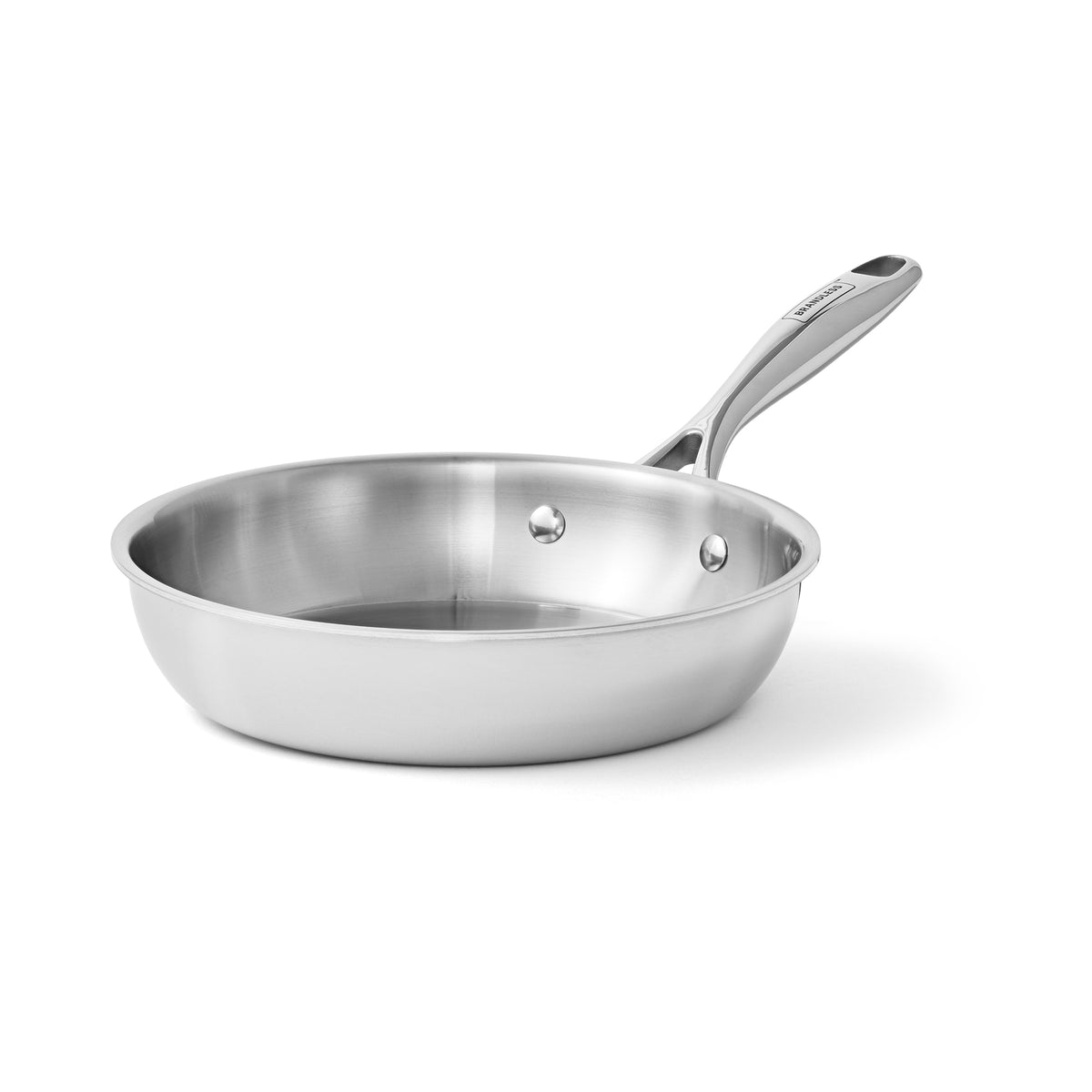 Product photo, 8 inch fry pan, 3/4 view.
