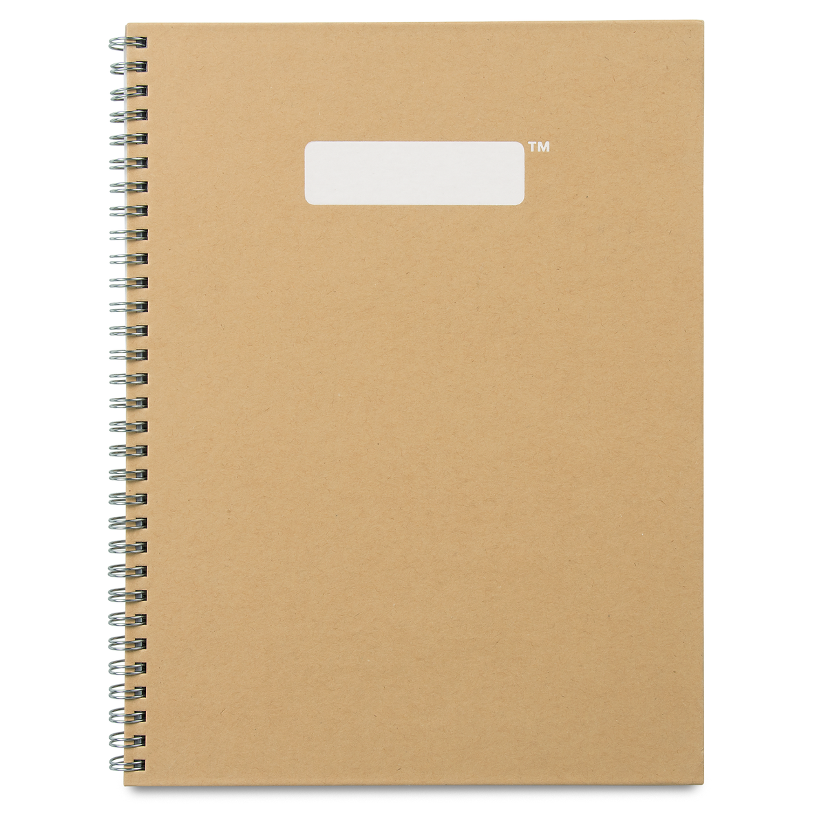 Hardcover spiral notebook.  FSC certified paper. College ruled. 80 perforated pages. Brandless. Craft Cover.